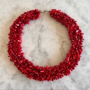 Red Shell Necklace- 18””